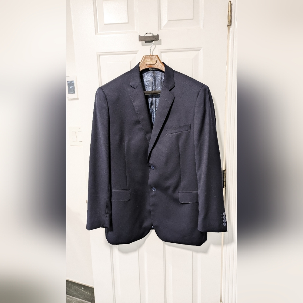 Manzini Italy Elegant Midnight Blue Men's Blazer